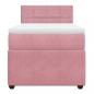 Preview: Boxspringbett mit Matratze Rosa 100x200 cm Samt