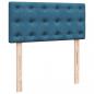 Preview: Boxspringbett mit Matratze Blau 100x200 cm Samt