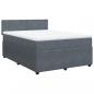 Preview: Boxspringbett mit Matratze Dunkelgrau 160x200 cm Samt