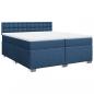 Preview: Boxspringbett mit Matratze Blau 200x200 cm Stoff