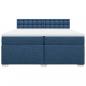 Preview: Boxspringbett mit Matratze Blau 200x200 cm Stoff