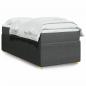 Preview: ARDEBO.de - Boxspringbett mit Matratze Dunkelgrau 90x190 cm Stoff