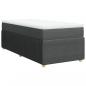 Preview: Boxspringbett mit Matratze Dunkelgrau 90x190 cm Stoff