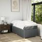 Preview: Boxspringbett mit Matratze Dunkelgrau 90x190 cm Stoff