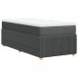 Preview: Boxspringbett mit Matratze Dunkelgrau 90x190 cm Stoff