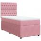 Preview: Boxspringbett mit Matratze Rosa 100x200 cm Samt