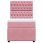 Preview: Boxspringbett mit Matratze Rosa 100x200 cm Samt