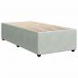 Preview: Boxspringbett mit Matratze Hellgrau 90x200 cm Samt