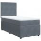 Preview: Boxspringbett mit Matratze Dunkelgrau 90x200 cm Samt