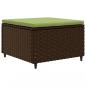 Preview: 6-tlg. Garten-Lounge-Set mit Kissen Braun Poly Rattan