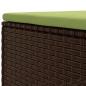 Preview: 6-tlg. Garten-Lounge-Set mit Kissen Braun Poly Rattan