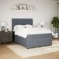 Preview: Boxspringbett mit Matratze Dunkelgrau 140x190 cm Samt