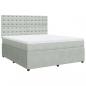 Preview: Boxspringbett mit Matratze Hellgrau 180x200 cm Samt