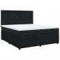 Preview: Boxspringbett mit Matratze Schwarz 200x200 cm Samt