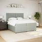 Preview: Boxspringbett mit Matratze Hellgrau 200x200 cm Samt