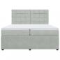 Preview: Boxspringbett mit Matratze Hellgrau 200x200 cm Samt