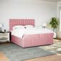 Preview: Boxspringbett mit Matratze Rosa 200x200 cm Samt