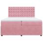 Preview: Boxspringbett mit Matratze Rosa 200x200 cm Samt