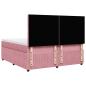 Preview: Boxspringbett mit Matratze Rosa 200x200 cm Samt