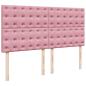 Preview: Boxspringbett mit Matratze Rosa 200x200 cm Samt