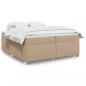 Preview: ARDEBO.de - Boxspringbett Matratze Cappuccino-Braun 200x200cm Kunstleder