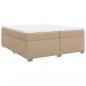 Preview: Boxspringbett Matratze Cappuccino-Braun 200x200cm Kunstleder