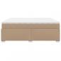 Preview: Boxspringbett Matratze Cappuccino-Braun 200x200cm Kunstleder