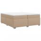 Preview: Boxspringbett Matratze Cappuccino-Braun 200x200cm Kunstleder