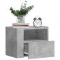 Preview: ARDEBO.de - Wand-Nachttische 2 Stk. Betongrau 45x30x35 cm