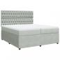 Preview: Boxspringbett mit Matratze Hellgrau 200x200 cm Samt