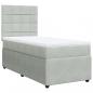 Preview: Boxspringbett mit Matratze Hellgrau 90x190 cm Samt