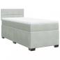 Preview: Boxspringbett mit Matratze Hellgrau 90x190 cm Samt