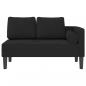 Preview: Chaiselongue mit Kissen Schwarz Samt