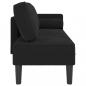 Preview: Chaiselongue mit Kissen Schwarz Samt