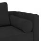 Preview: Chaiselongue mit Kissen Schwarz Samt