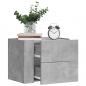 Preview: ARDEBO.de - Wand-Nachttische 2 Stk. Betongrau 45x30x35 cm