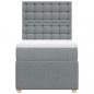 Preview: Boxspringbett mit Matratze Hellgrau 90x190 cm Stoff