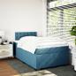 Preview: Boxspringbett mit Matratze Dunkelblau 120x190 cm Samt