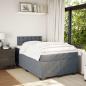 Preview: Boxspringbett mit Matratze Dunkelgrau 120x200 cm Samt