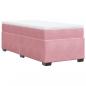 Preview: Boxspringbett mit Matratze Rosa 100x200 cm Samt