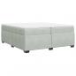 Preview: Boxspringbett mit Matratze Hellgrau 200x200 cm Samt