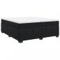 Preview: Boxspringbett mit Matratze Schwarz 200x200 cm Samt