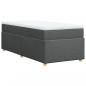 Preview: Boxspringbett mit Matratze Dunkelgrau 100x200 cm Stoff