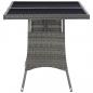 Preview: Gartentisch Grau 140 x 80 x 74 cm Poly Rattan