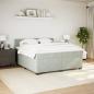 Preview: Boxspringbett mit Matratze Hellgrau 200x200 cm Samt