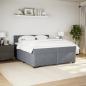 Preview: Boxspringbett mit Matratze Dunkelgrau 200x200 cm Samt