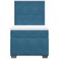 Preview: Boxspringbett mit Matratze Blau 90x190 cm Samt