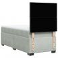 Preview: Boxspringbett mit Matratze Hellgrau 90x190 cm Samt