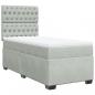 Preview: Boxspringbett mit Matratze Hellgrau 90x190 cm Samt