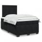 Preview: ARDEBO.de - Boxspringbett mit Matratze Schwarz 120x190 cm Samt